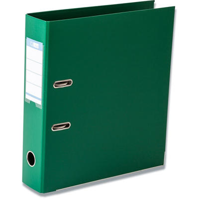 Brevordner Q-Line grøn A4 metalskinne 75mm ryg