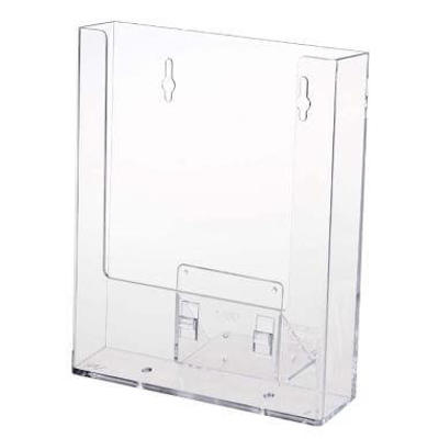 Brochurestativ M65 1 fag W110 stående/plexiglas vægmodel