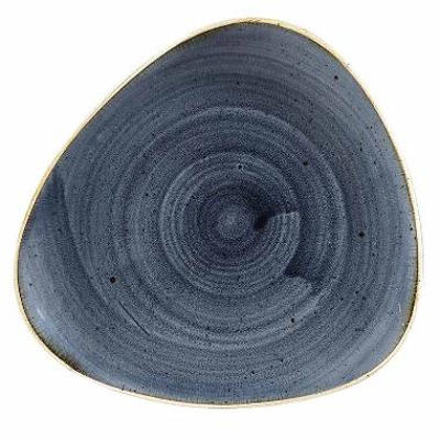 Tallerken 19.2cm porcelæn trekant. Stonecast Blåbær 12stk/ks