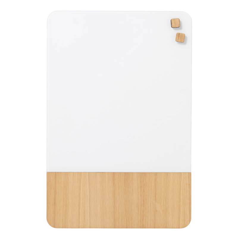 Glastavle Naga magnetisk 40x60 mat hvid/egefiner
