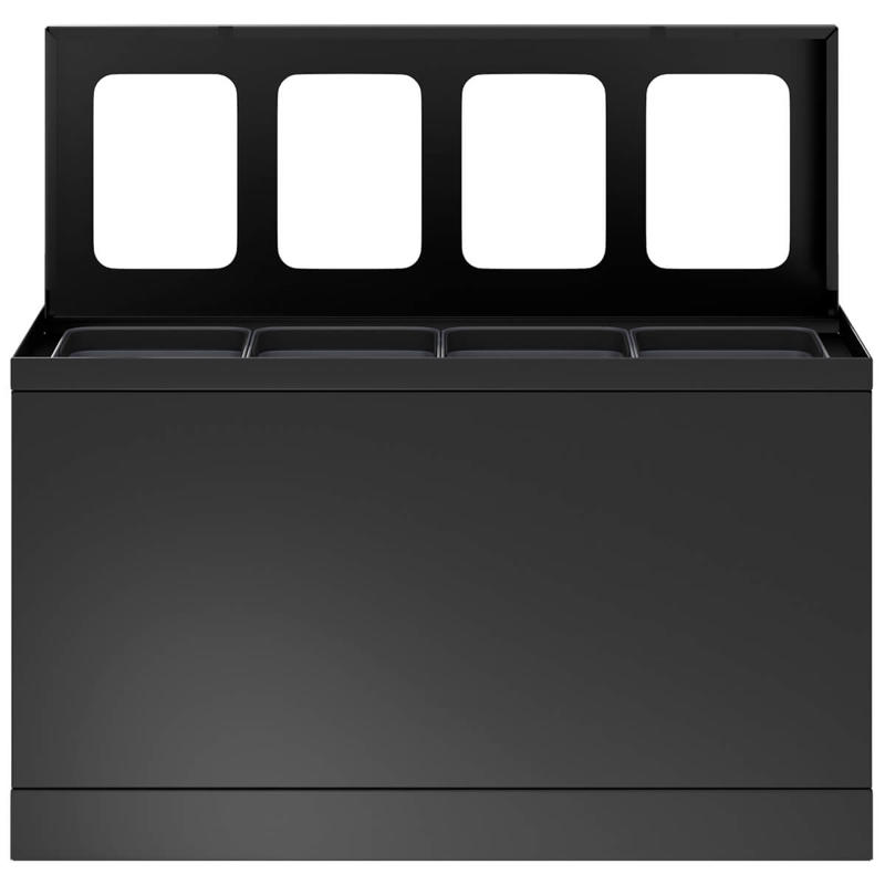 Affaldssystem affaldssortering Bica 831 4x10L m. hjul grå