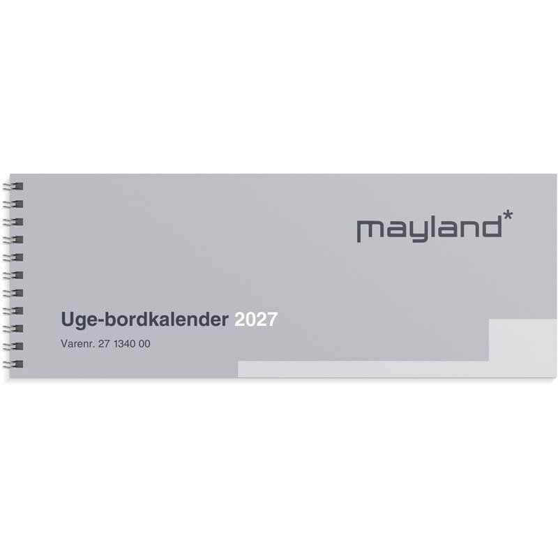 Uge-bordkalender 2027 Mayland
