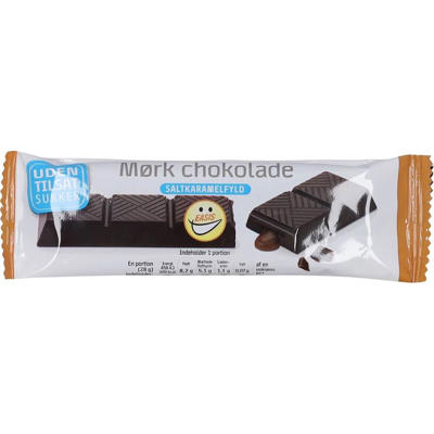 Chokolade Chokobar mørk Easis saltkaramel 28g/25