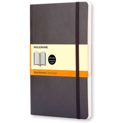 Notesbog Moleskine Classic soft lin. L 13x21cm sort