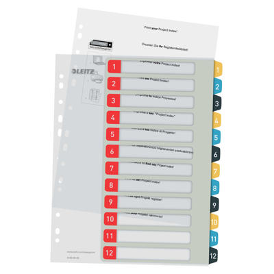 Register Leitz Cosy Maxi 1-12 printbart