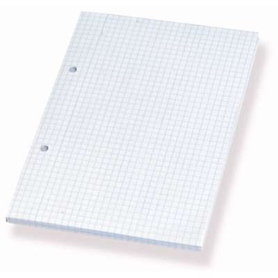 Standardblok 2 huller kvadr. 60g hvid A5 /5 stk.