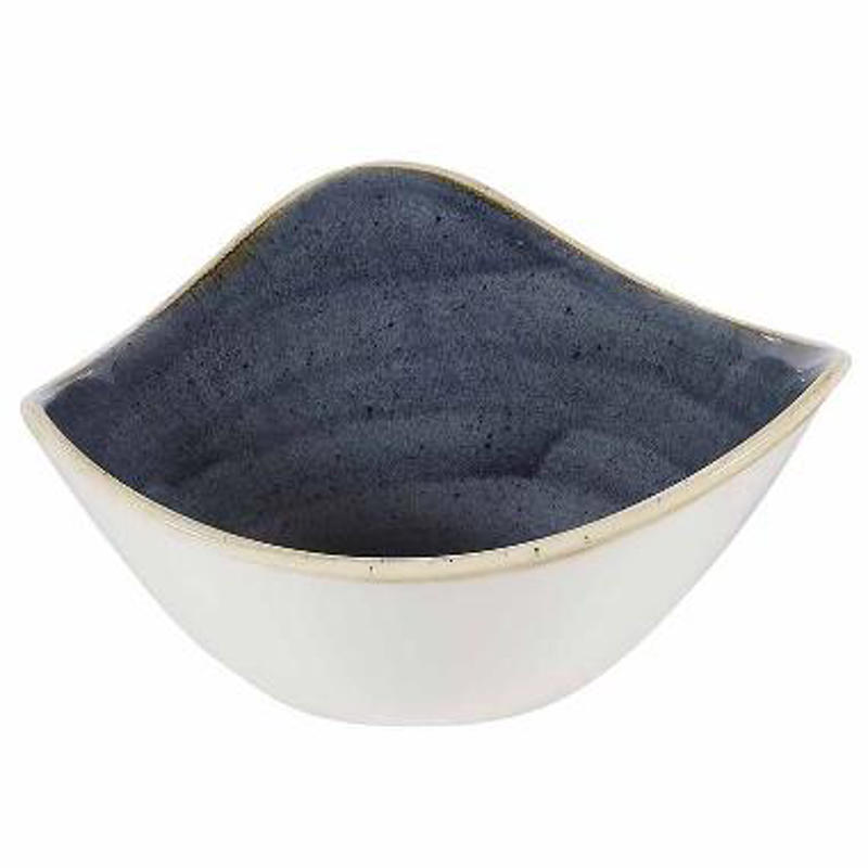 Skål 15.3cm porcelæn trekantet Stonecast blåbær 12stk/ks