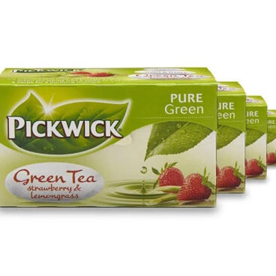 Te Pickwickgrøn Jordbær+Citron 20breve/æsk