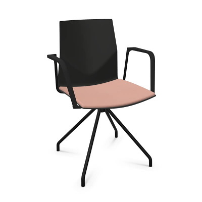 Konferencestol FourCast plastskal 10 m. Select 64213/armlæn