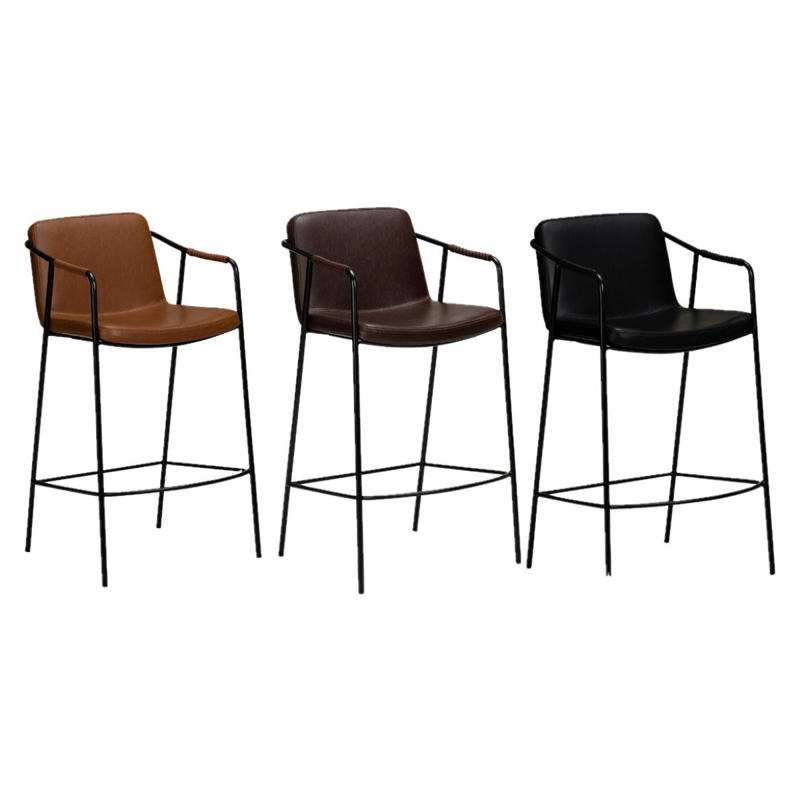 Barstol Boto Vintage kunstlæder/sort stoleben