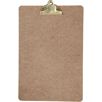 Clipboard A4 træ m/klemme