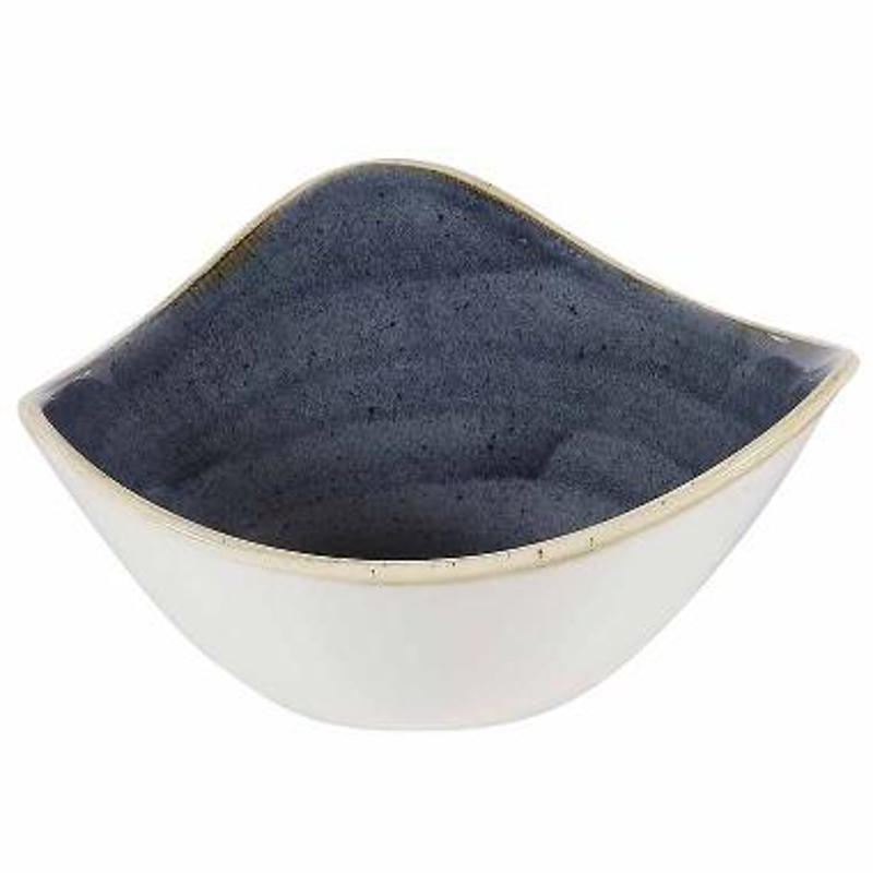 Skål 18.5cm porcelæn trekantet Stonecast blåbær 12stk/ks