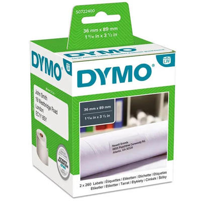 Adresseetiketter DYMO 36x89mm 2x260stk/pk 99012