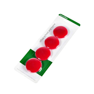 Magneter BNT rød Ø40mm blister 4stk/pak