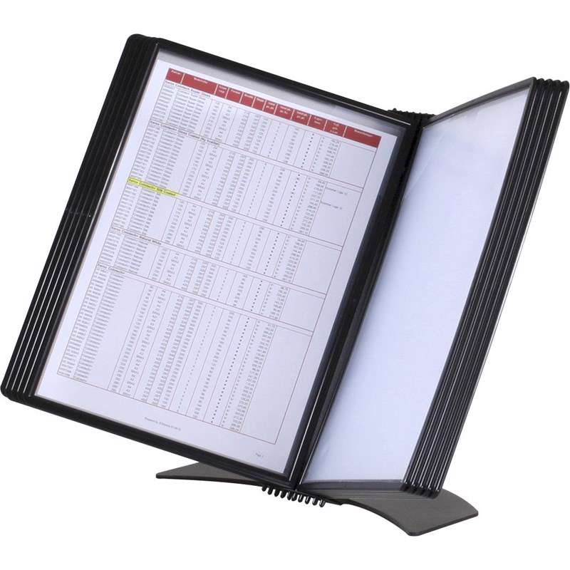 Registersystem A4 Easymount t/20 lommer bordmodel sort