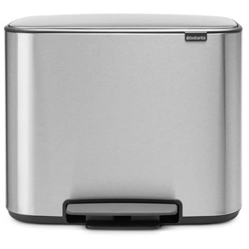 Pedalspand Brabantia Bo 3x11 liter matt stål