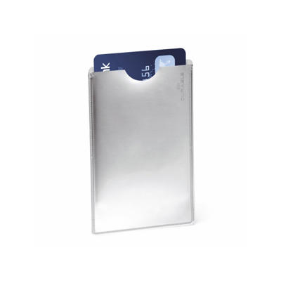 Kreditkortetui sølv 54x86mm RFID Secure