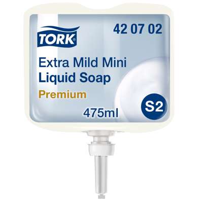 Sæbe Tork Premium Mild S2 u/parfume hvid 8x0,475ml/pk 420702