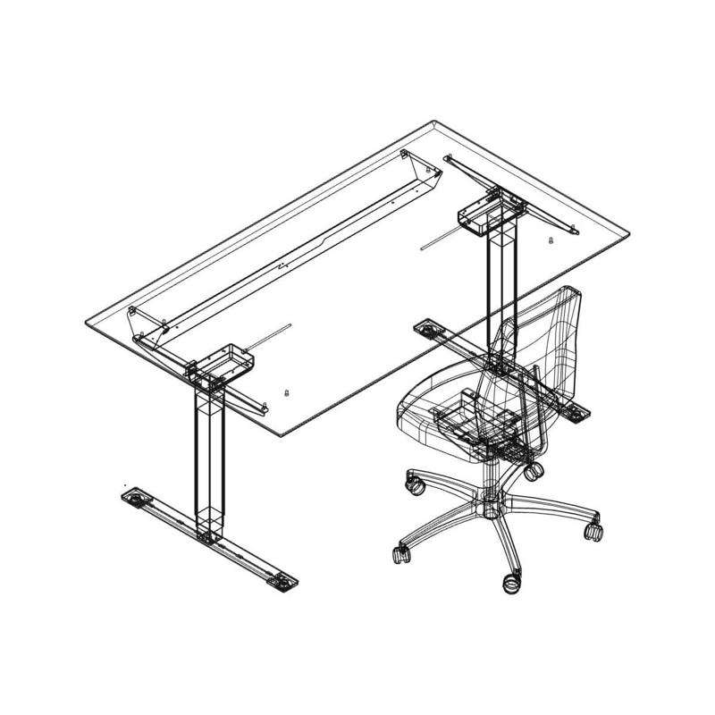 Hæve-sænke bord Dencon 12874 1600x900 mm