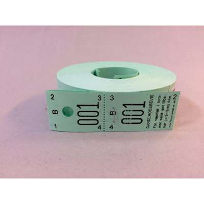 Garderobenumre grøn 2-delt 48 2x500stk