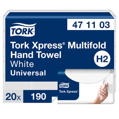 Papirhåndklæder Tork Xpress H2 universal 2-lags 471103