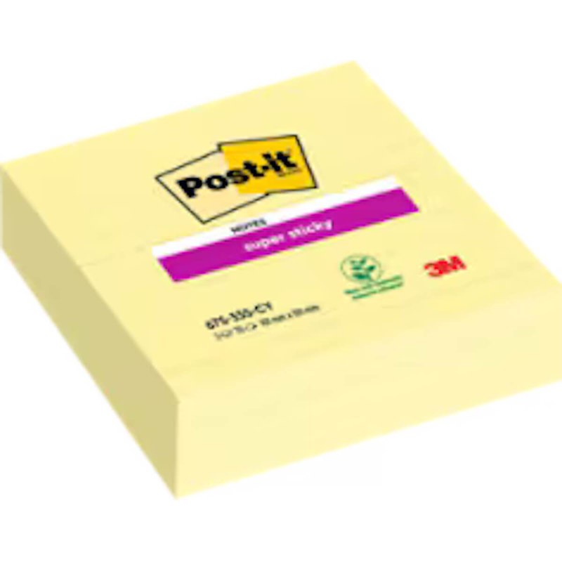 Post-it notes 675 SS 101x101mm gul pk./3
