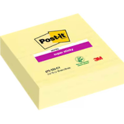 Post-it notes 675 SS 101x101mm gul pk./3