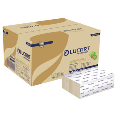 Håndklædeark Lucart T3 2-lags Z-fold 24x22x8cm genbrug/3000