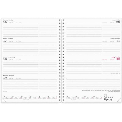 Ugekalender A5 2027 Mayland tværformat m/4 illu.
