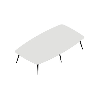 Konferencebord Dencon XL 1903 360x200 HPL hvid/sort