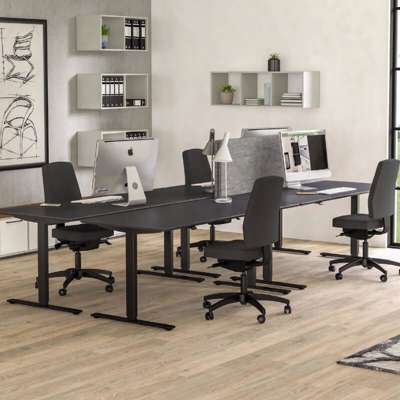 Hæve/sænke bord Dencon 03502/0395 180x80 antracit/alu