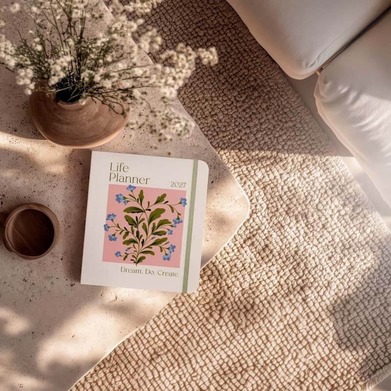 Life Planner Delicate Flowers 2027 Mayland