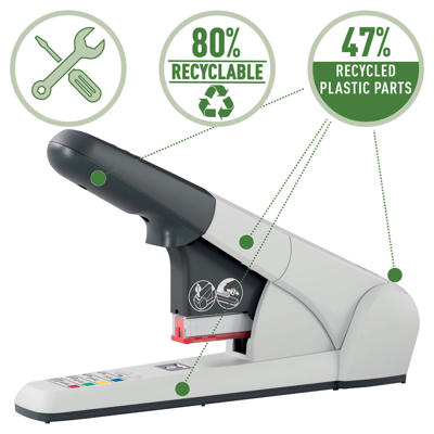 Blokhæftemaskine Leitz 5551 m/4 kassetter m/klammer