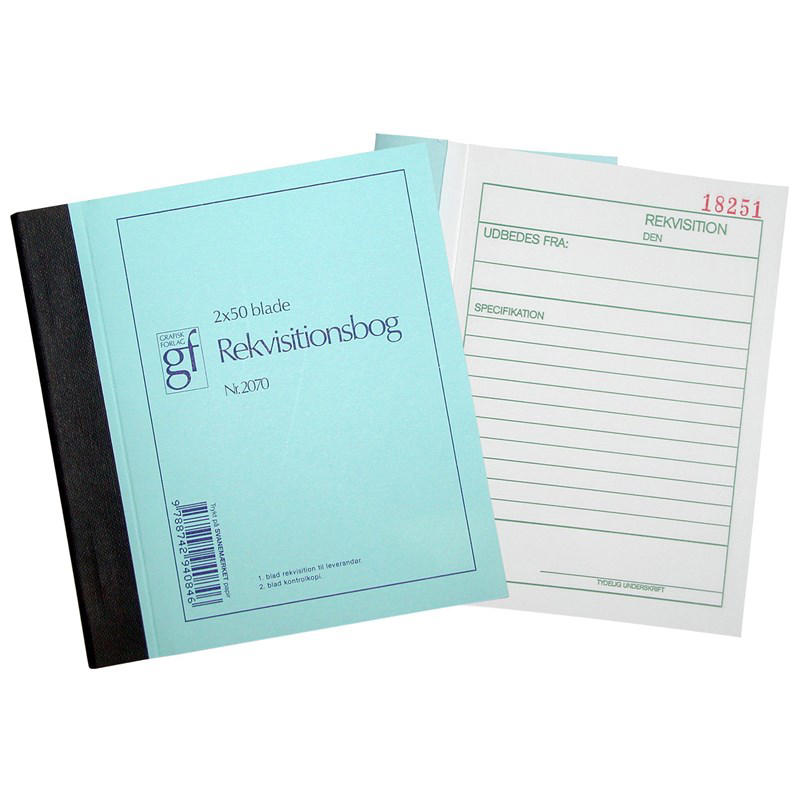 Rekvisition 2070 108x150 mm 50 bl m/kopi