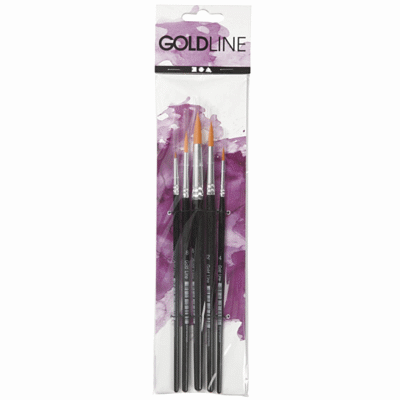 Pensel Creas Gold Line rund 2-7mm 5 ass