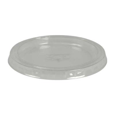 Låg til portionsbæger PLA Snap-on rund Ø7cm 100stk klar 