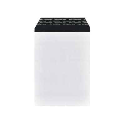 Forsendelsesposer PE hvid 190x250mm 100stk/pak skrå hj.