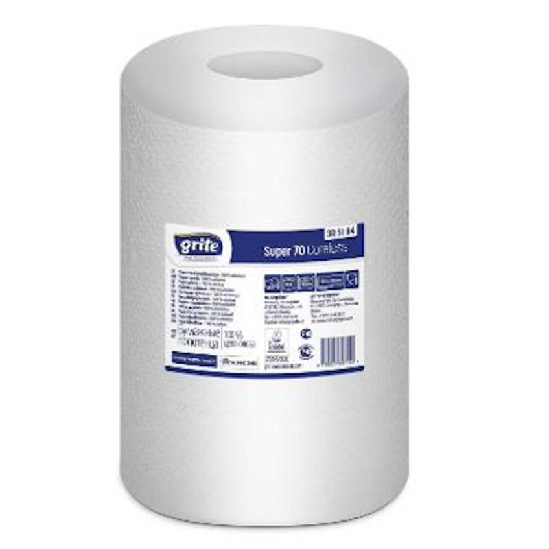 Håndklæderulle Grite Super 2-lag 70m nyfiber u./hylse /12