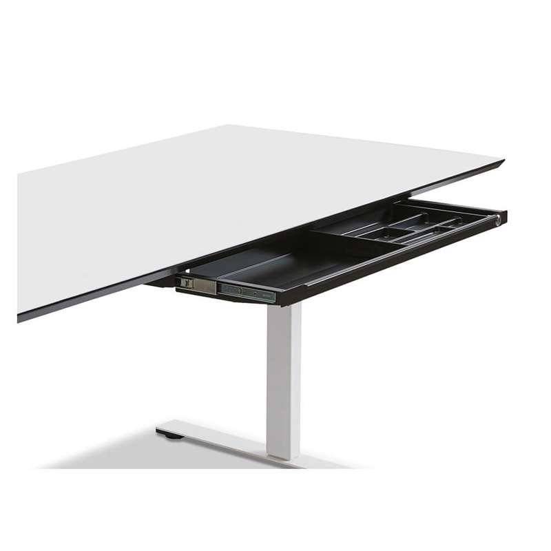 Udtræksskuffe Slim Tray 875x260mm m/lås, hvid