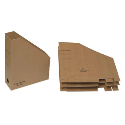 Tidsskriftsamler karton A4 brun rygbrd. 7,5cm