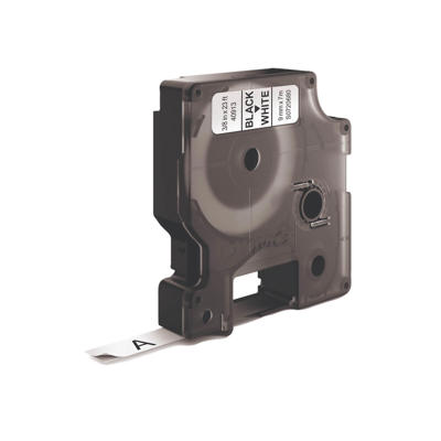 Labeltape DYMO D1 9mm sort på hvid, 41913
