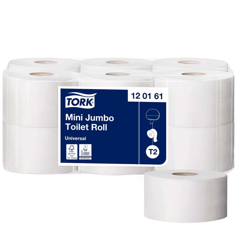 Toiletpapir Tork Jumbo Mini T2 Univers 1-lag 240m 120161 12r