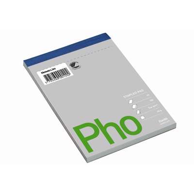 Telefonblok perforeret ulin. A6 105x148mm 100bl/stk