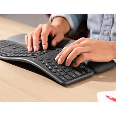 Tastatur Logitech Ergo K860 Business wireles grå Nordisk