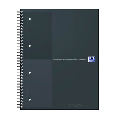 Notesbog Oxford International A4+ linieret 80 blade sort