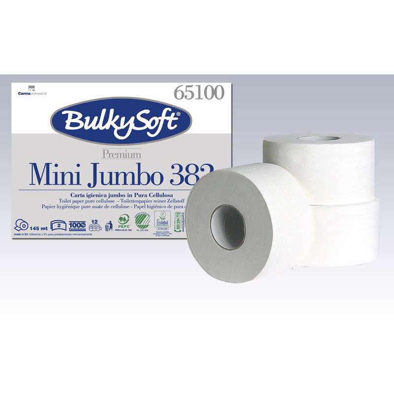 Toiletpapir Gigant S Bulky Sof 2-lags hvid 145m 12rul/pak