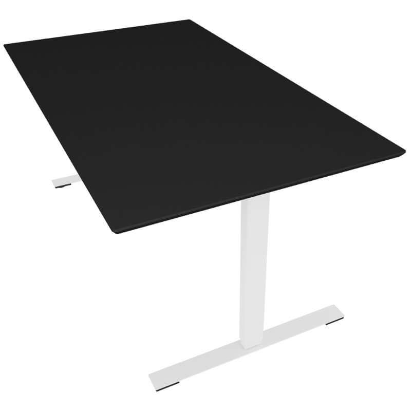 Hæve/sænkebord Dencon 12874/0395 160x90 sort soft lam alu st