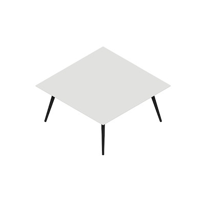 Konferencebord Dencon XL 1912 160x160 HPL hvid/sort