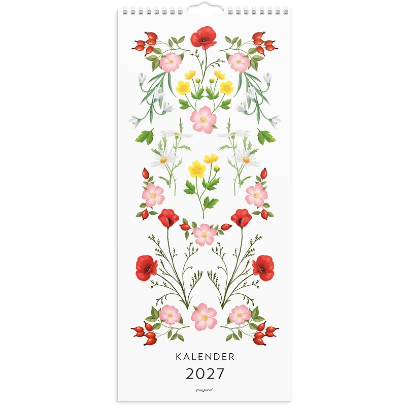 Vægkalender Blomster 2027 Mayland