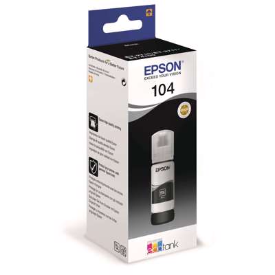 Farvepatron Epson EcoTank T104 sort